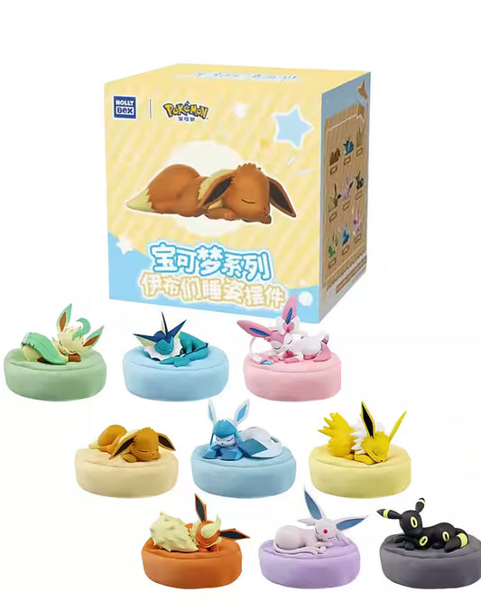 Sammelfigur Pokemon Blind Box sleeping Eevee Figuren 1 von 9