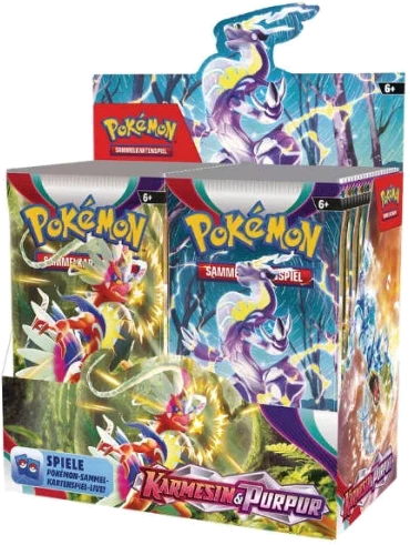 Pokémon Karmesin & Purpur Boosterdisplay